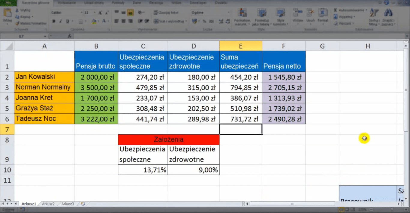 Kurs Excel 2010 - odcinek 2 - Arkusz kalkulacyjny